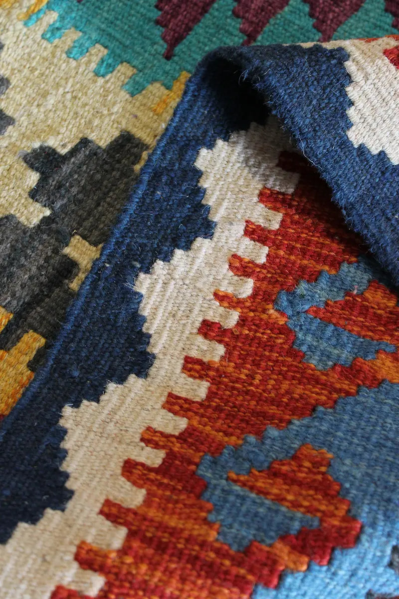 Natural El Dokuma Yün Afgan Kilim