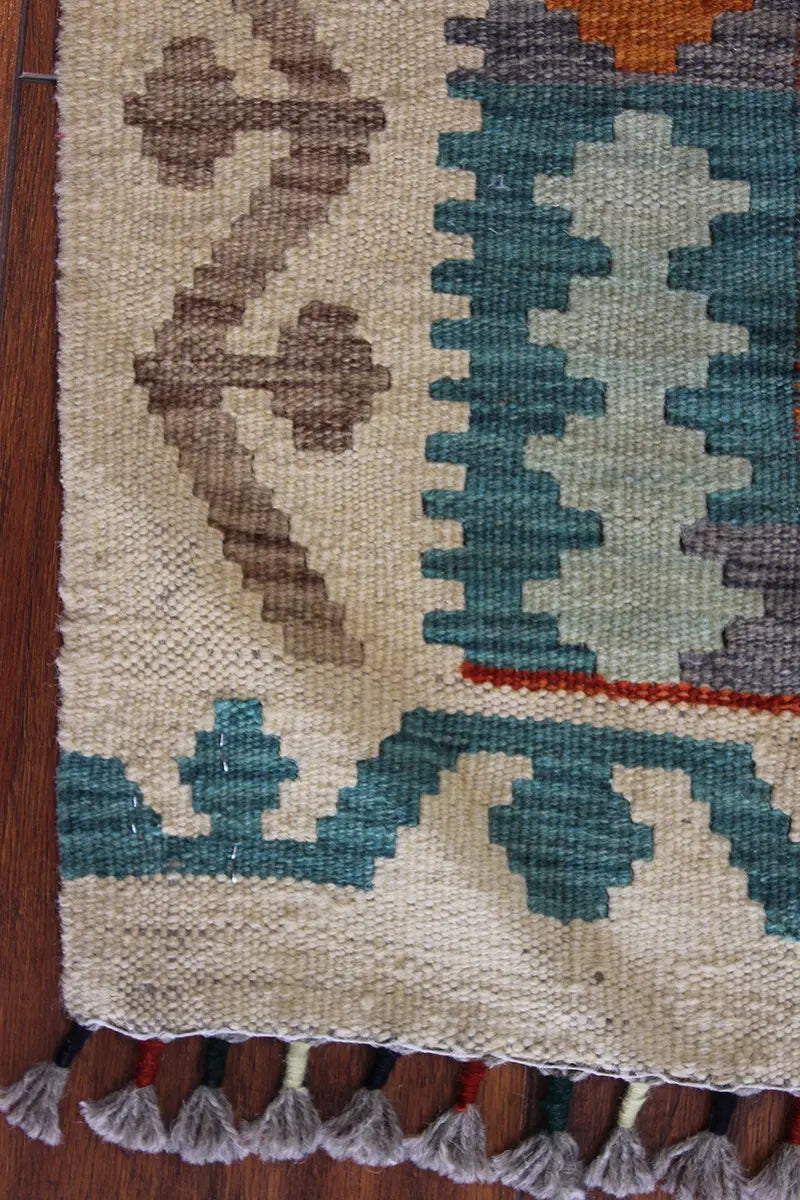 Natural El Dokuma Yün Afgan Kilim