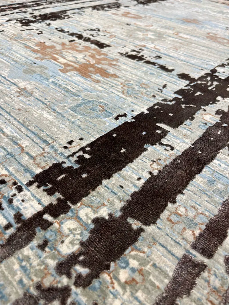 Uşak Desenli Kahverengi Bambu Özel Tezgah Halısı