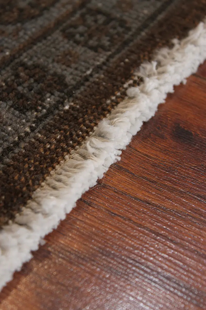 El Dokuma Kahve Vintage Halı