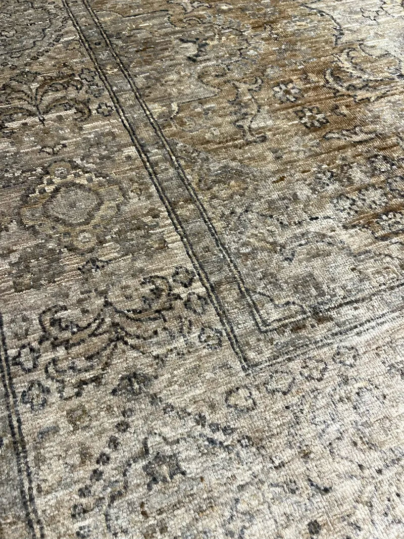 Overdye Serisi Eskitme El Dokuma Kahve Halı