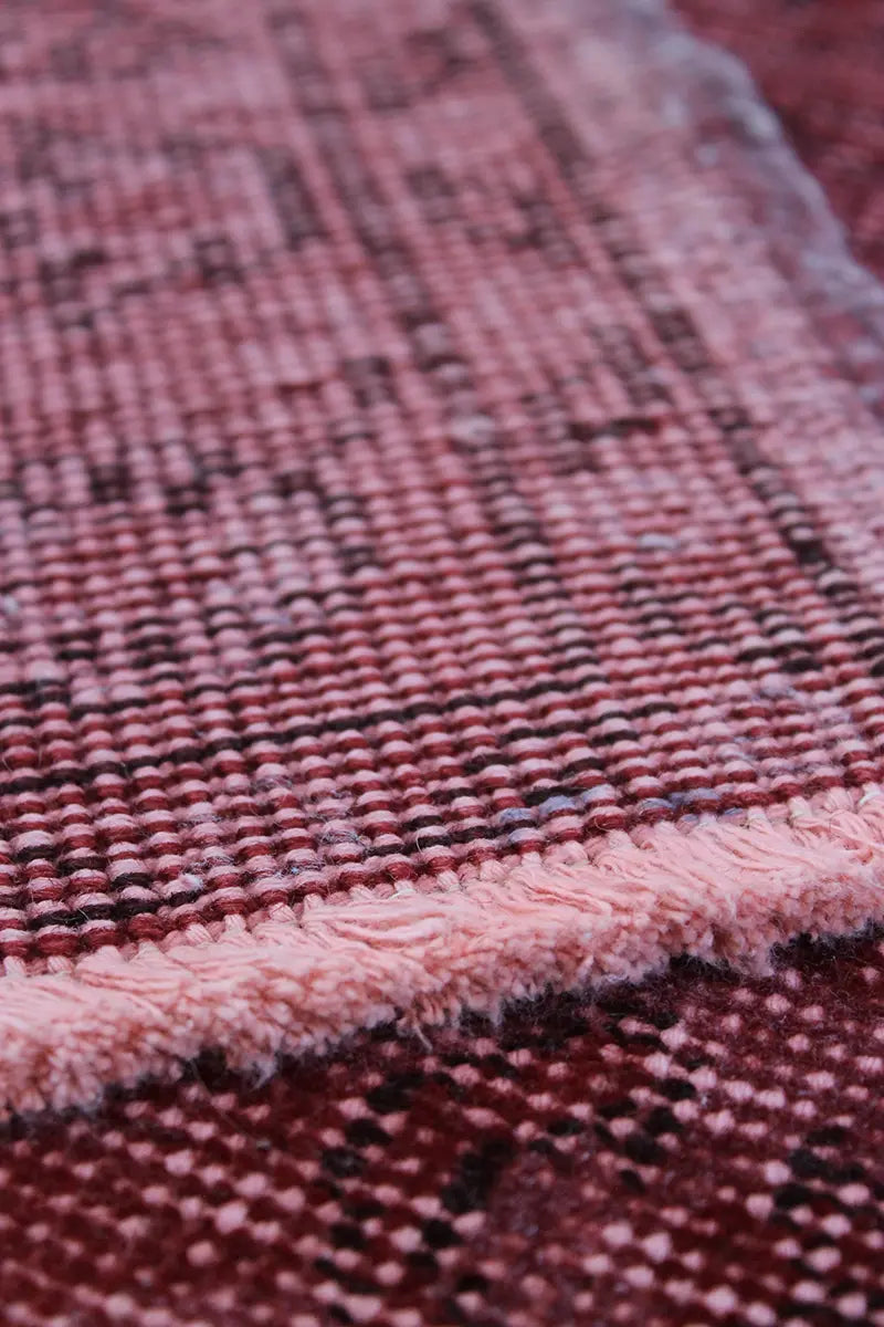 El Dokuma Pembe Vintage Halı