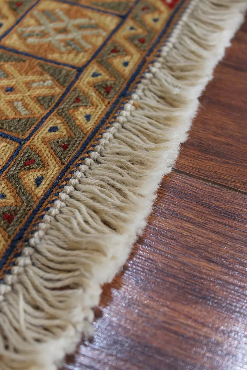 El Dokuma Afgan Berceste Kahve Yün Kilim