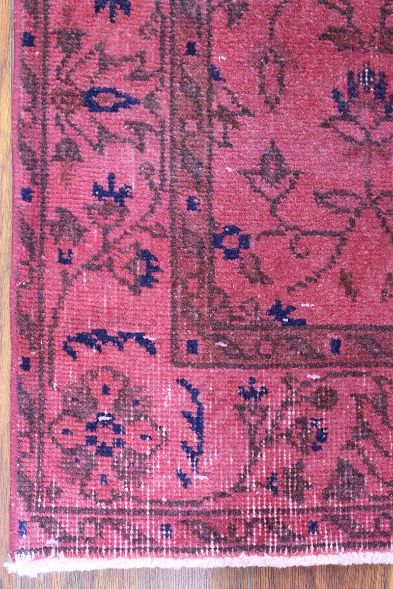 El Dokuma Pembe Vintage Halı