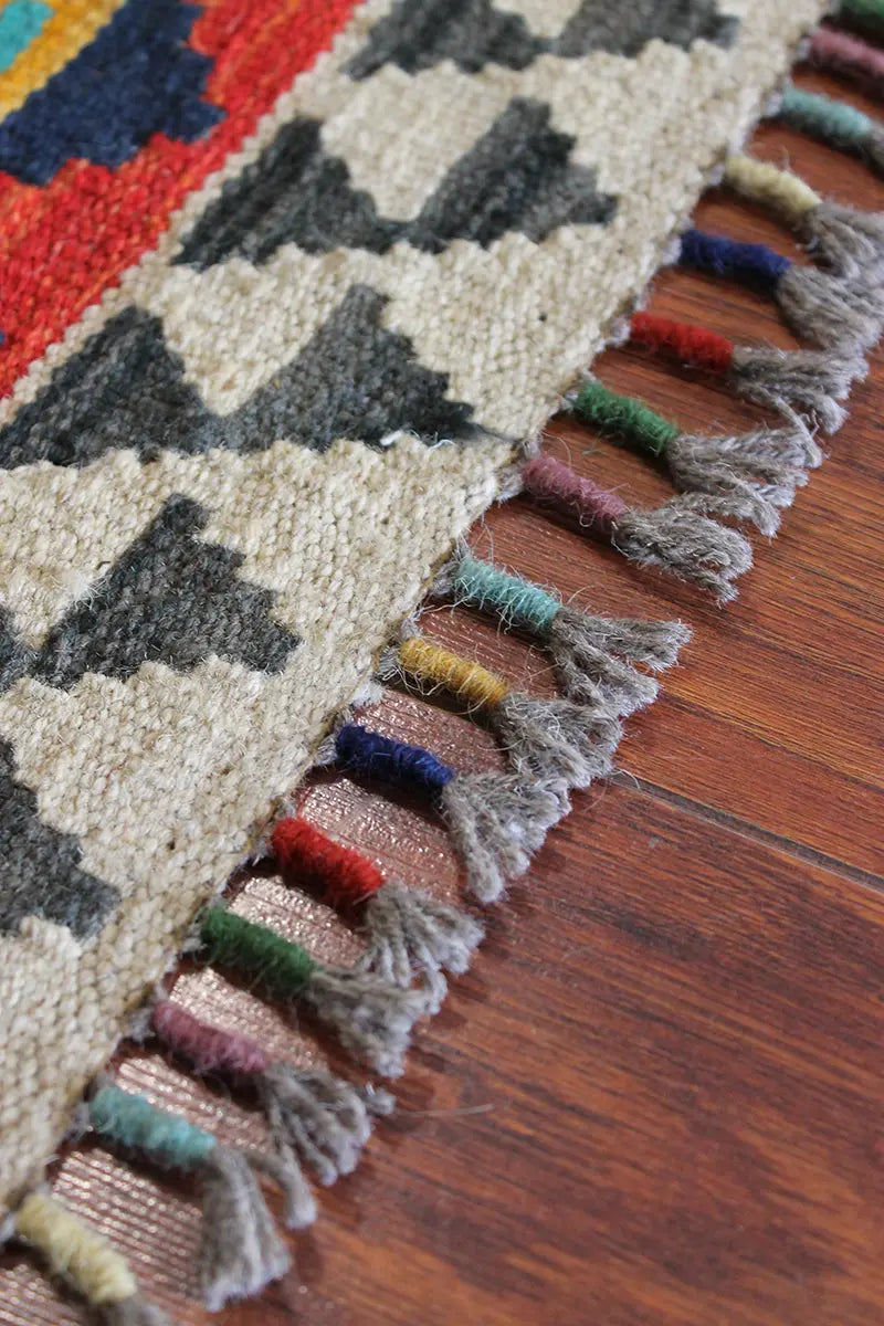 Natural El Dokuma Yün Afgan Kilim