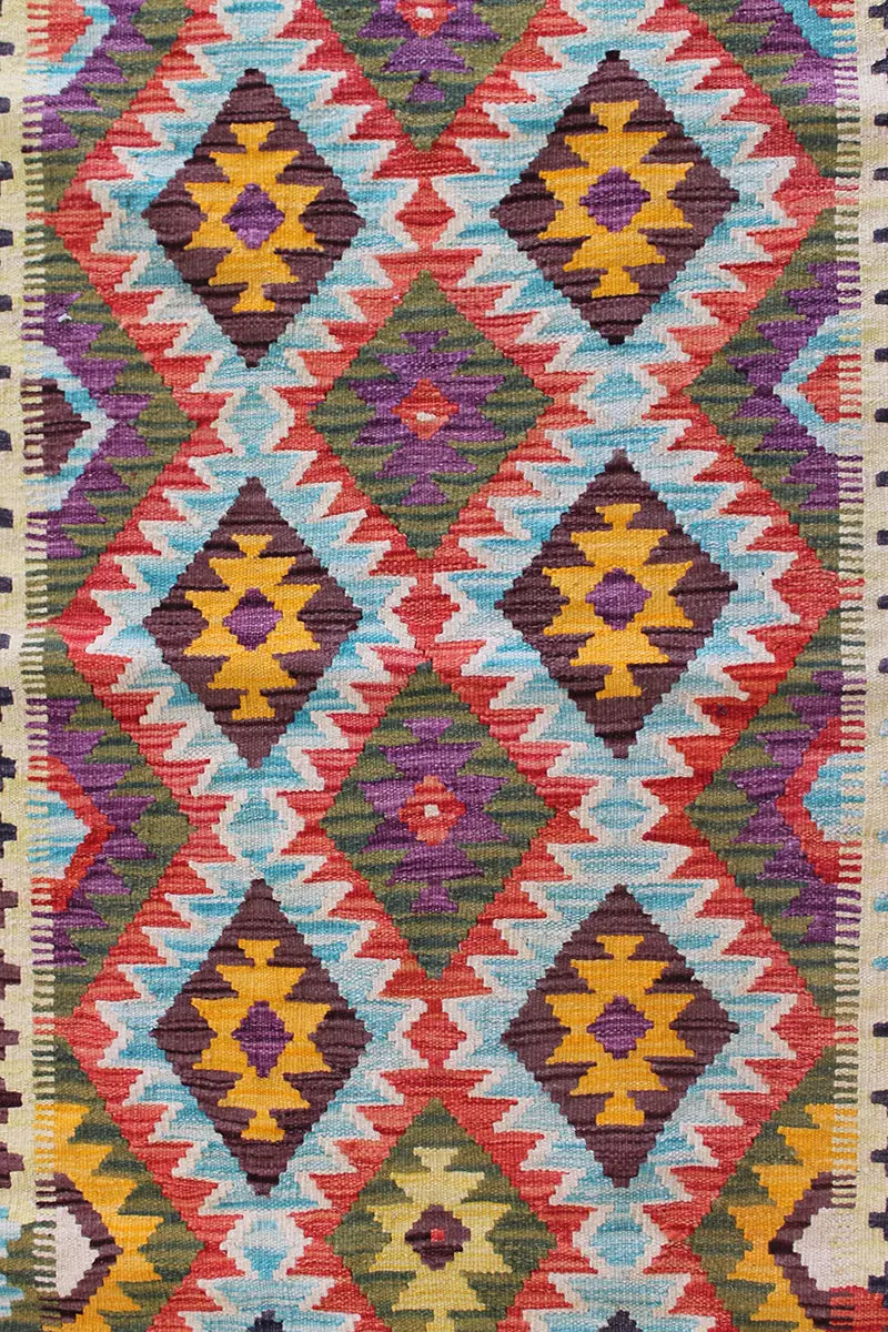 Natural El Dokuma Yün Afgan Kilim