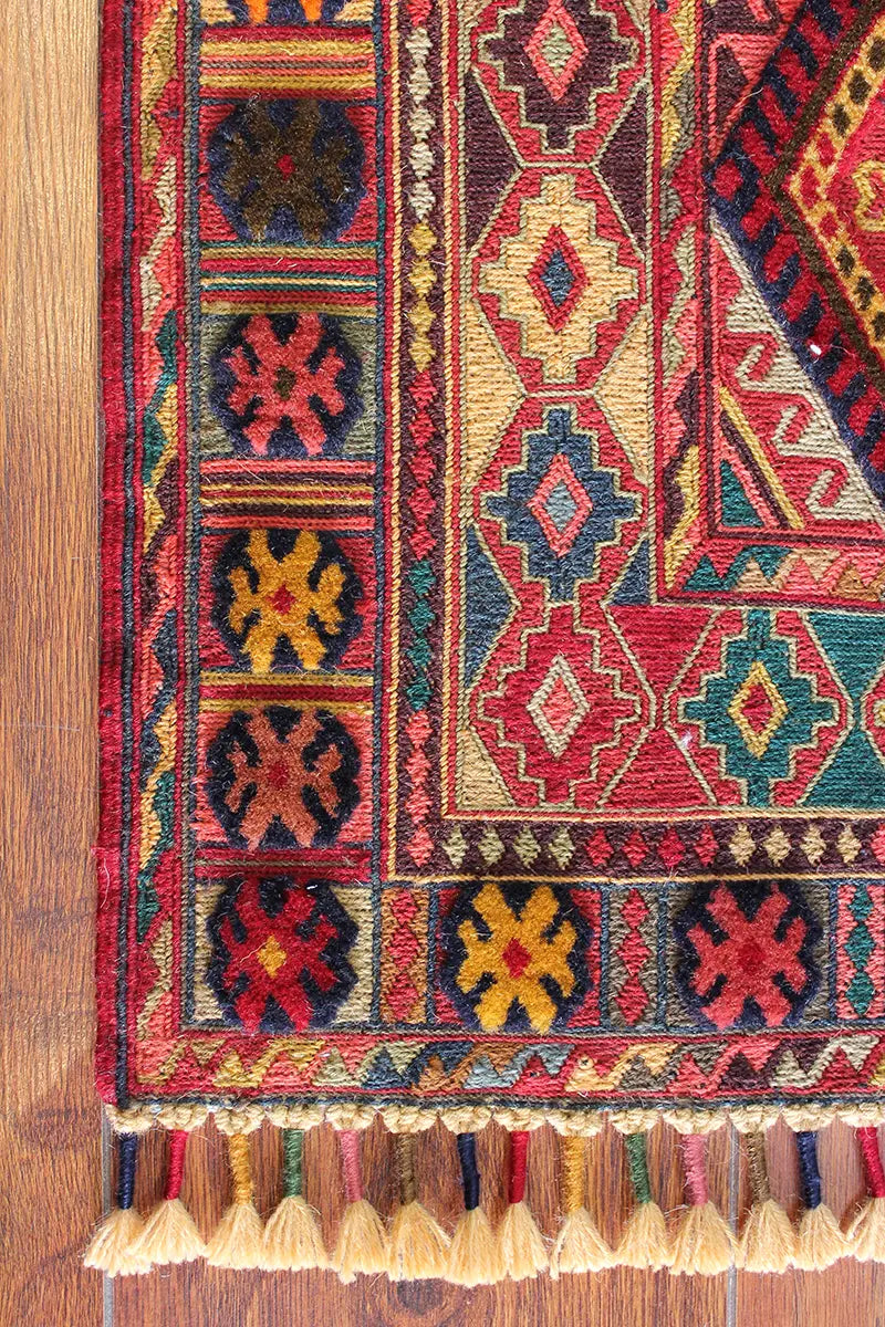 El Dokuma Afgan Berceste Yün Kilim