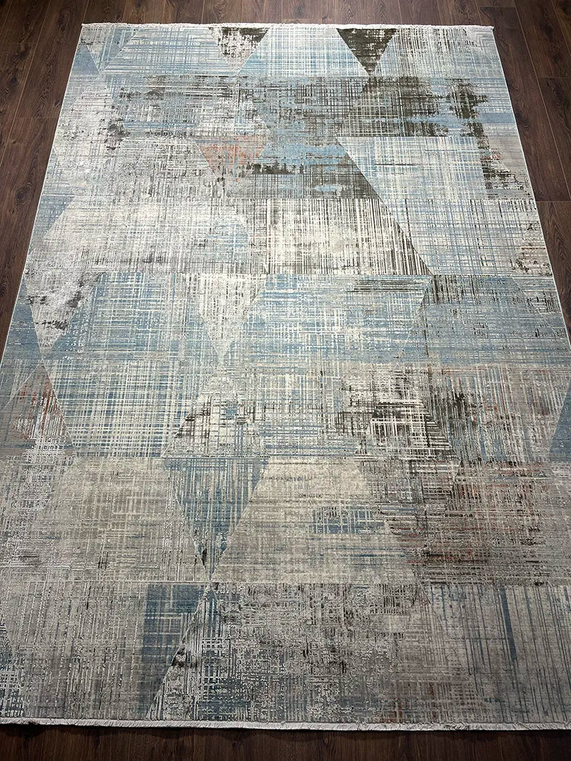 Eskitme Desen Vizon Bambu Özel Tezgah Halısı