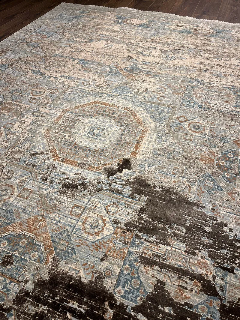 Memlük Desen Bakır Bambu Özel Tezgah Halısı