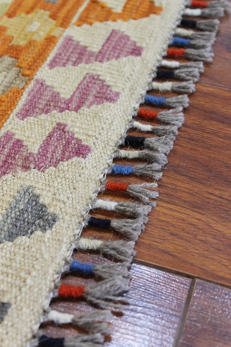 Natural El Dokuma Yün Afgan Kilim