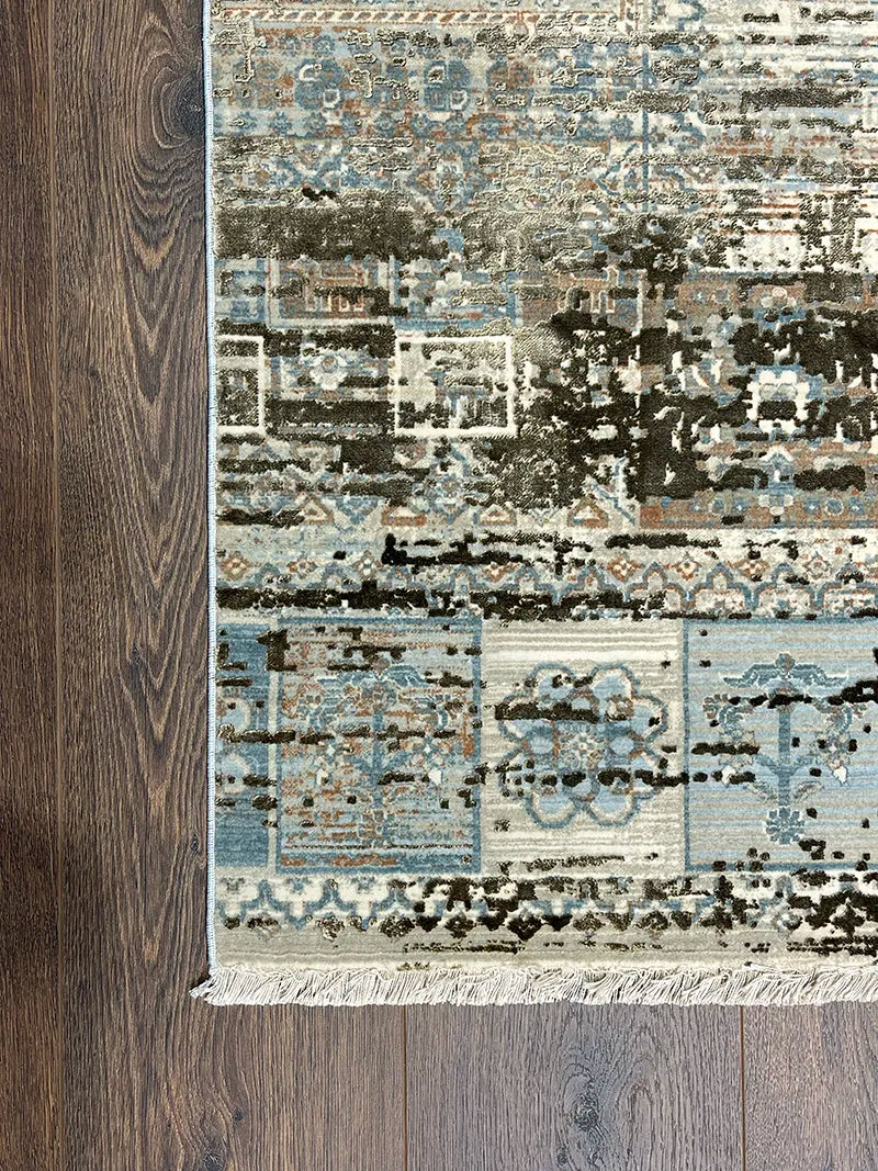 Eskitme Desen Vizon Bambu Özel Tezgah Halısı