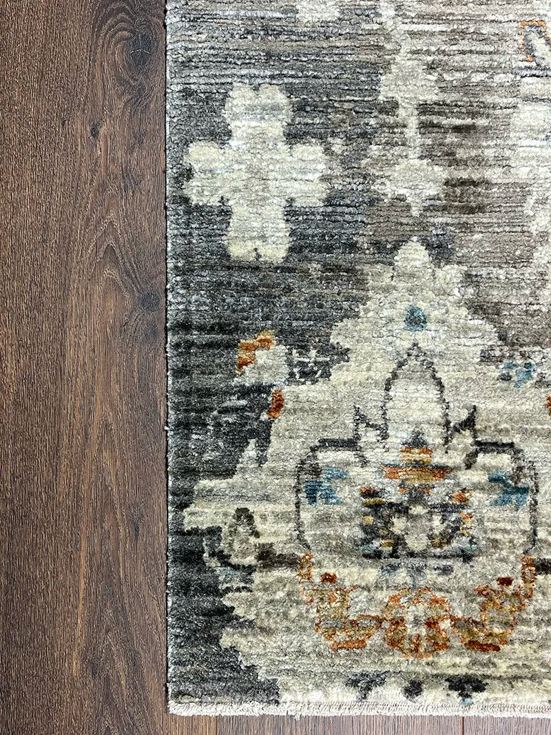 Woolknot Ametist Vintage Desenli Bej Makine Halısı