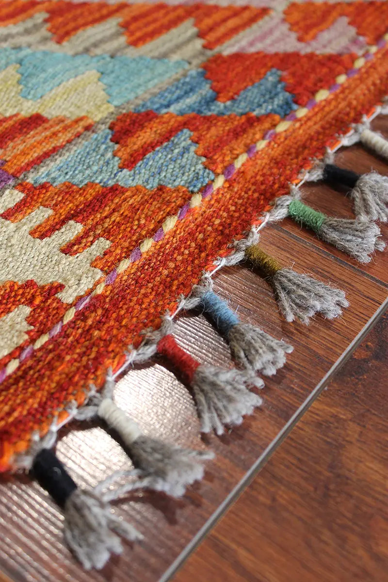 Natural El Dokuma Yün Afgan Kilim