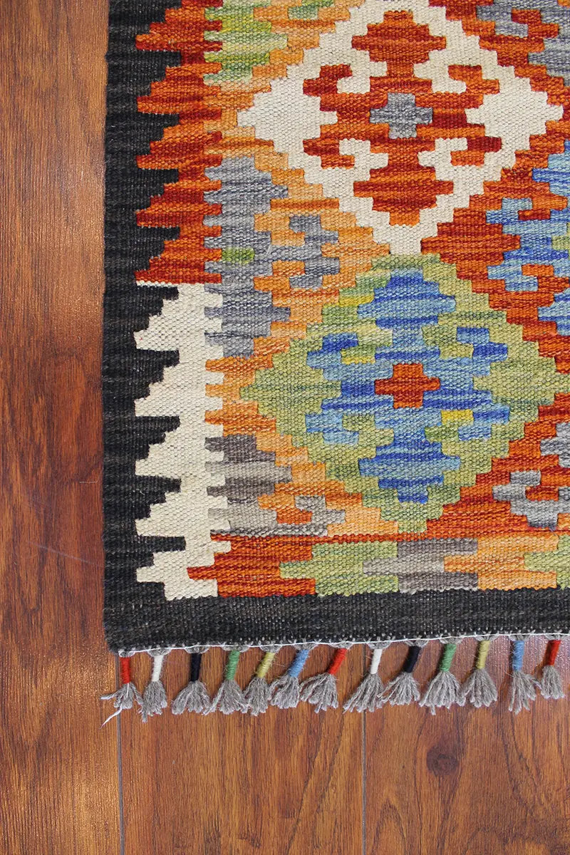 Natural El Dokuma Yün Afgan Kilim