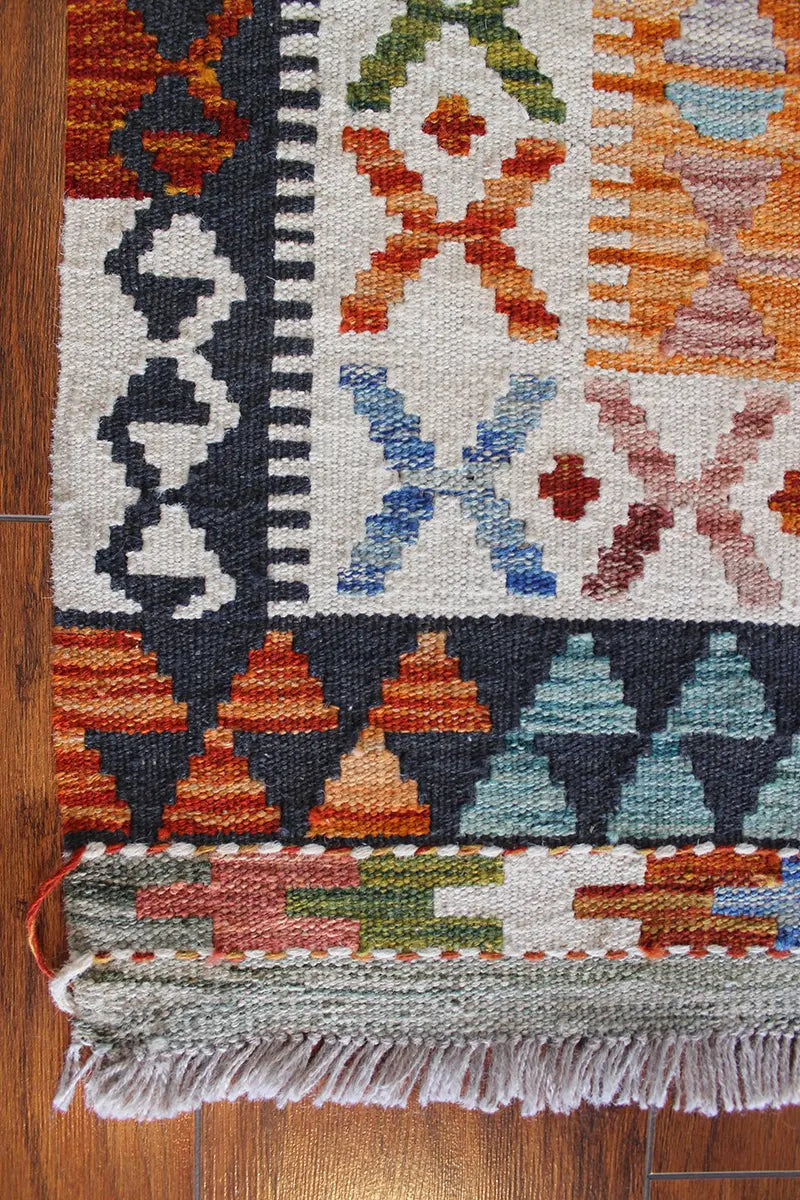Natural El Dokuma Yün Afgan Kilim