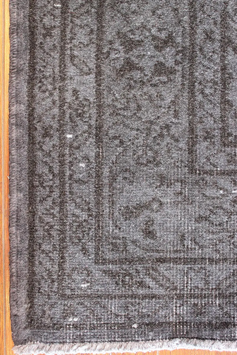 El Dokuma Gri Vintage Halı