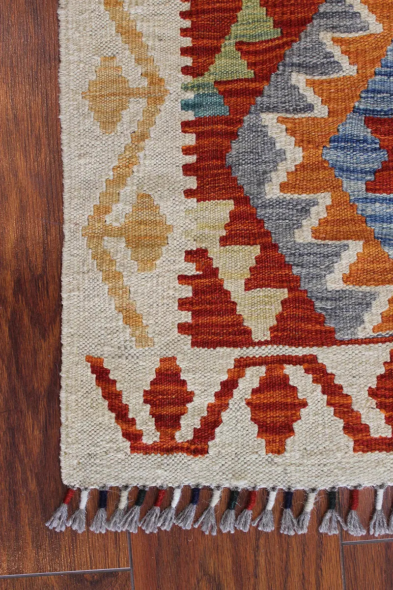 Natural El Dokuma Yün Afgan Kilim