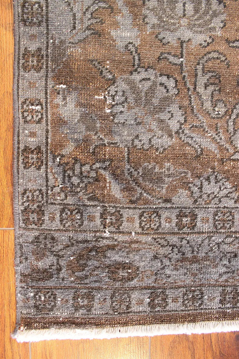 El Dokuma Kahve Vintage Halı