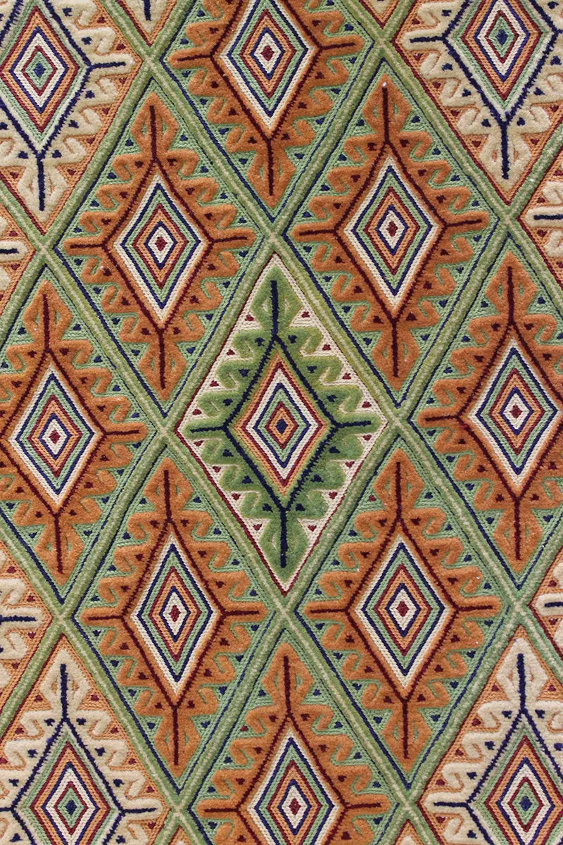 El Dokuma Afgan Berceste Kahve Yün Kilim