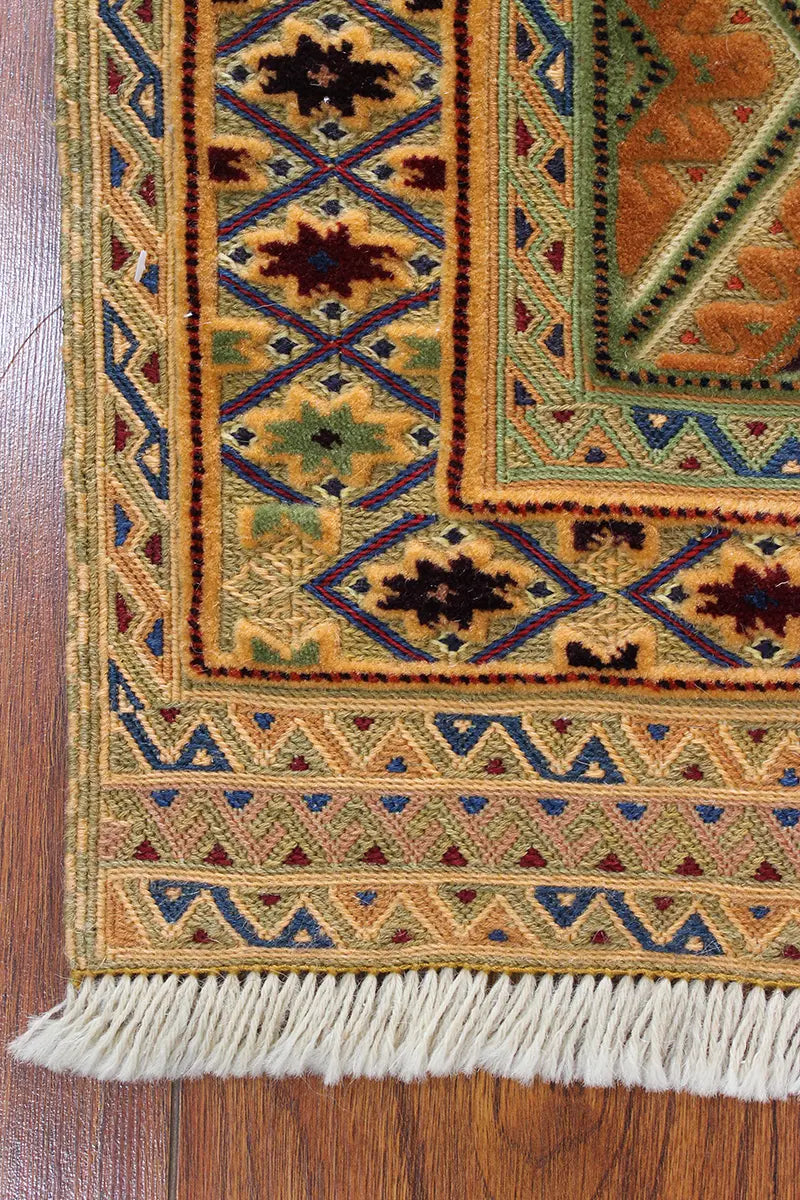 El Dokuma Afgan Berceste Kahve Yün Kilim