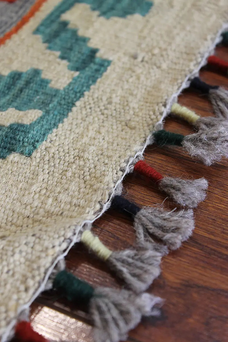 Natural El Dokuma Yün Afgan Kilim