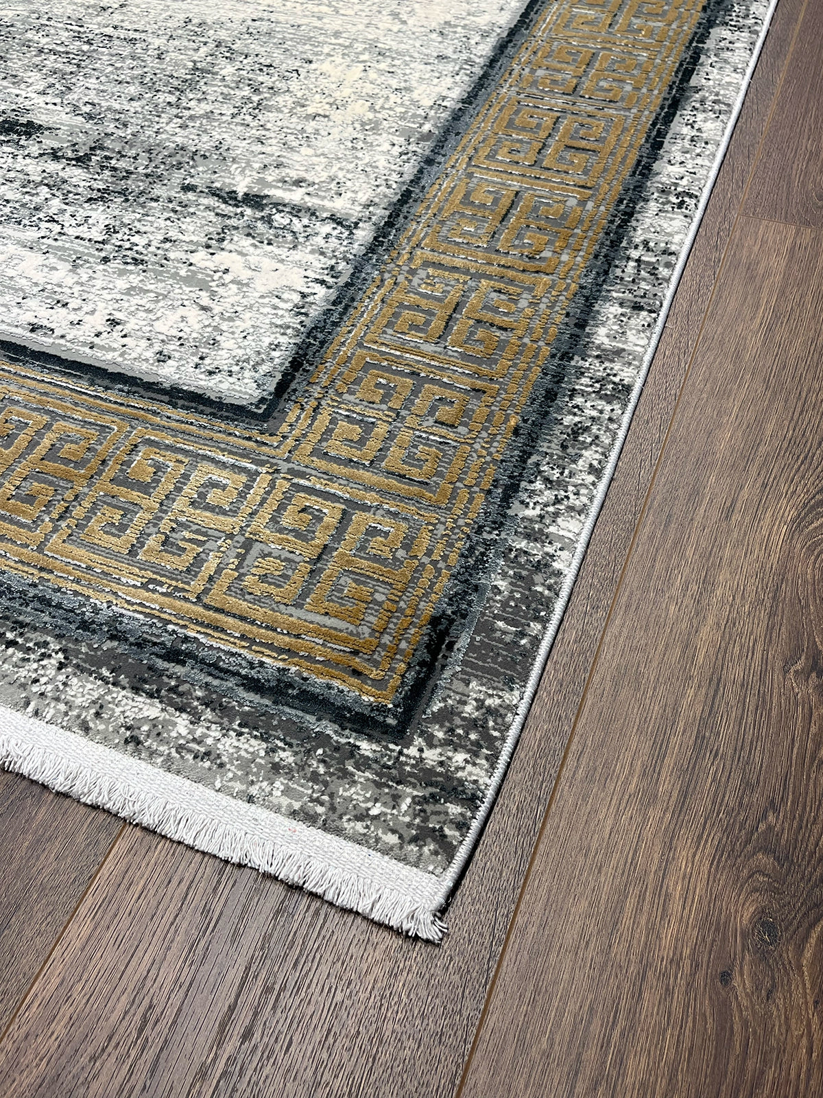 Craft Serisi Çerçeve Desen Gold Bambu Özel Tezgah Halısı