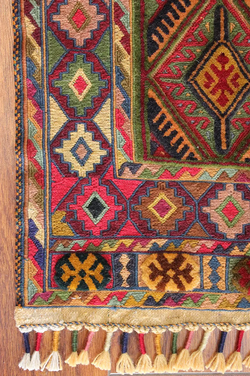 El Dokuma Afgan Berceste Renkli Yün Kilim