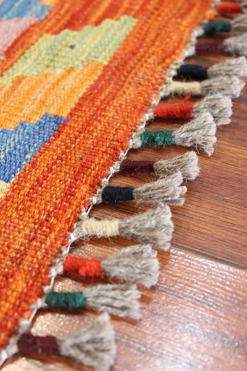 Natural El Dokuma Yün Afgan Kilim