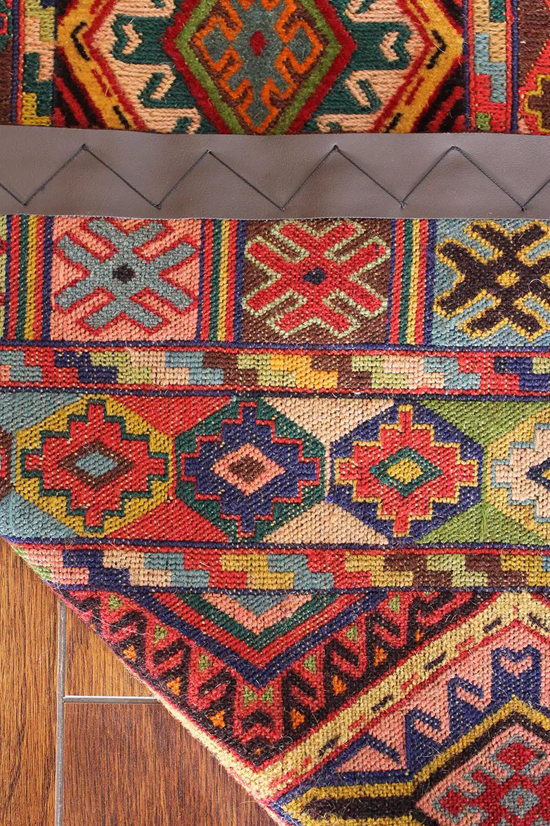 El Dokuma Afgan Berceste Renkli Yün Kilim