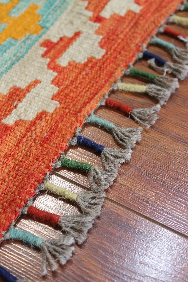 Natural El Dokuma Yün Afgan Kilim