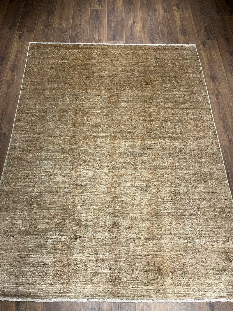 Overdye Serisi Eskitme El Dokuma Sarı Halı