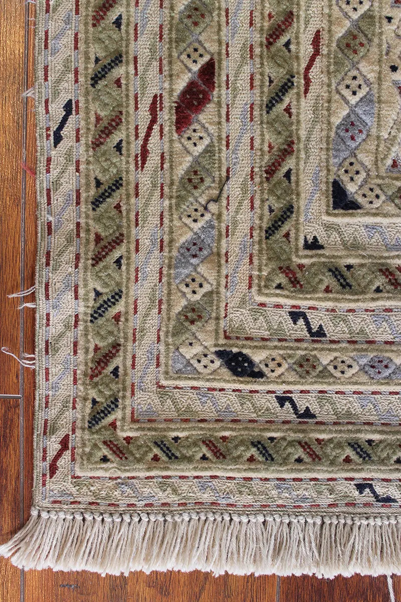 El Dokuma Afgan Berceste Bej Yün Kilim