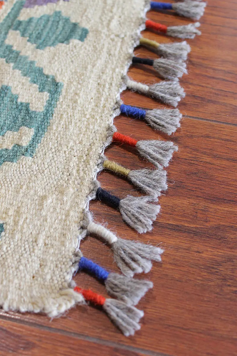 Natural El Dokuma Yün Afgan Kilim