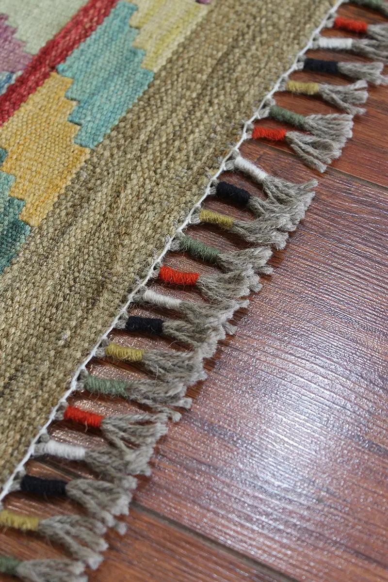 Natural El Dokuma Yün Afgan Kilim