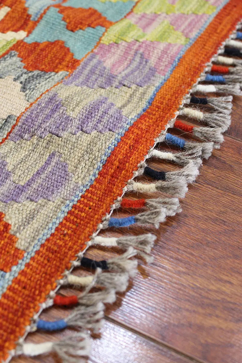 Natural El Dokuma Yün Afgan Kilim