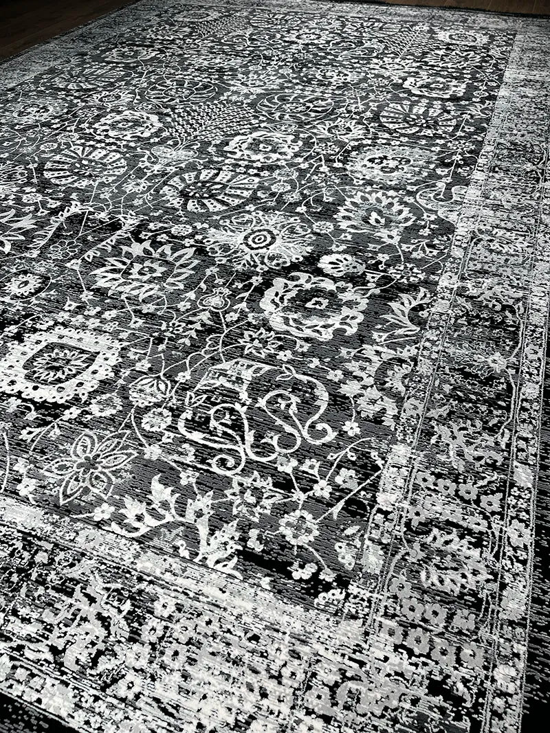 Modern Siyah Bambu Özel Tezgah Halısı