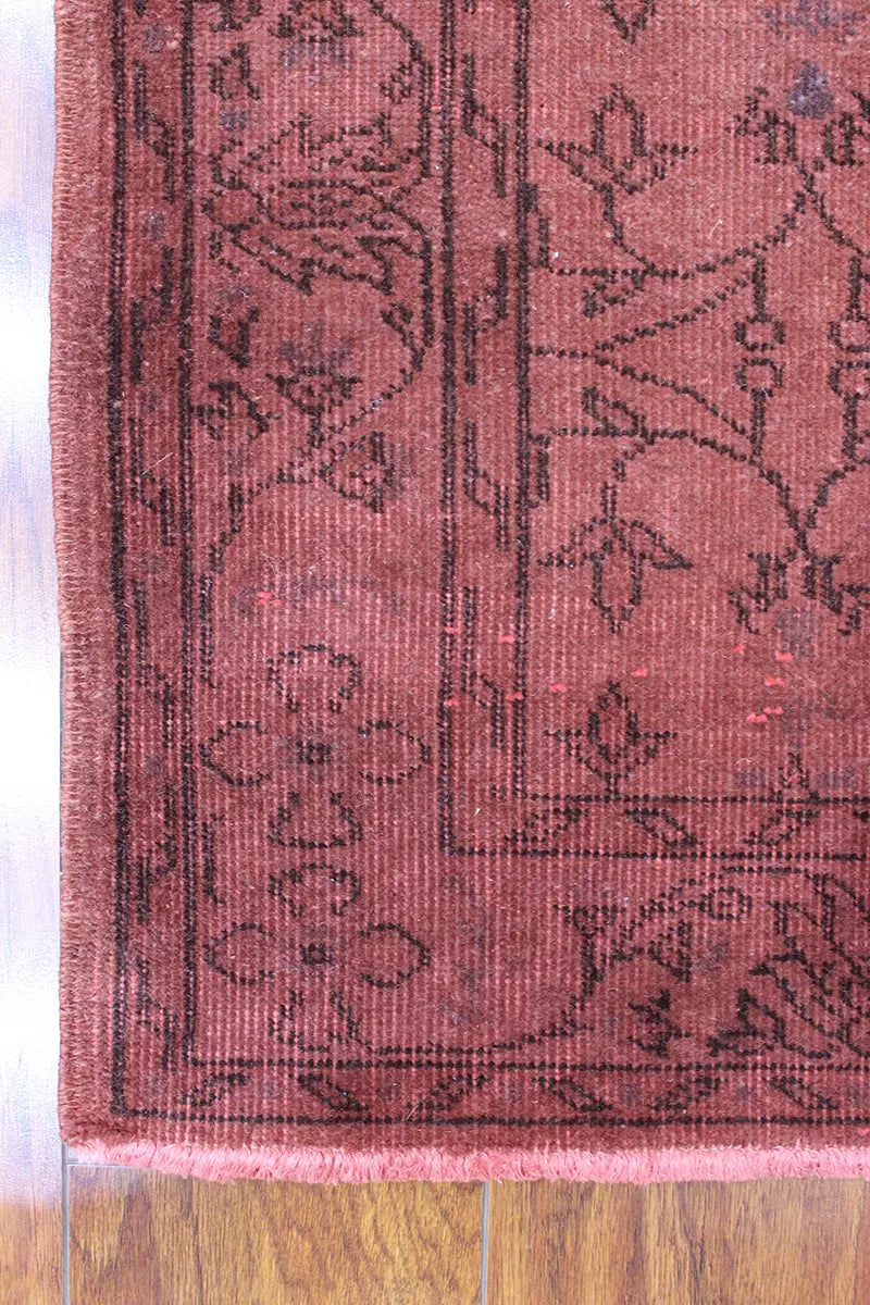 El Dokuma Pembe Vintage Halı