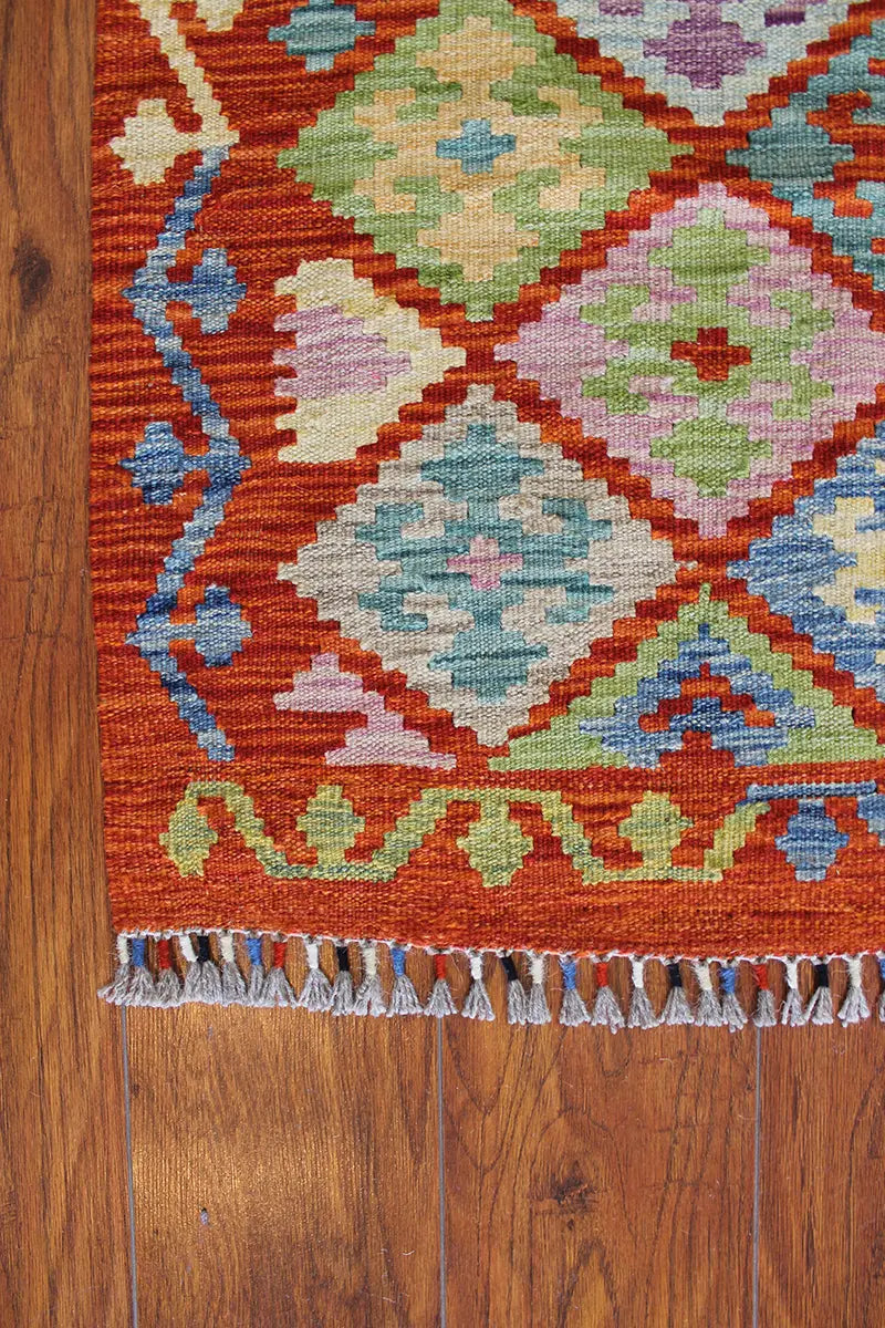 Natural El Dokuma Yün Afgan Kilim