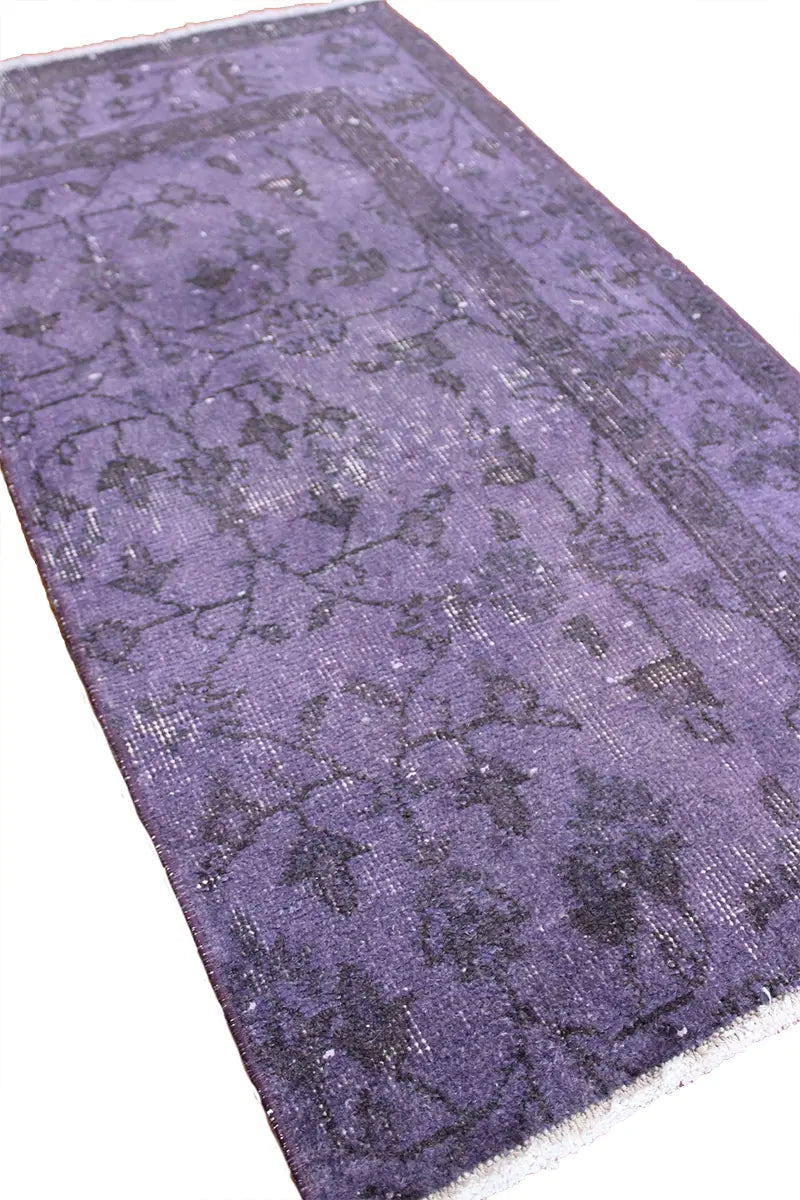 El Dokuma Mor Vintage Halı