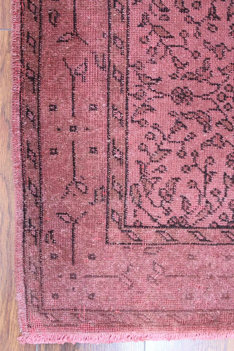 El Dokuma Pembe Vintage Halı