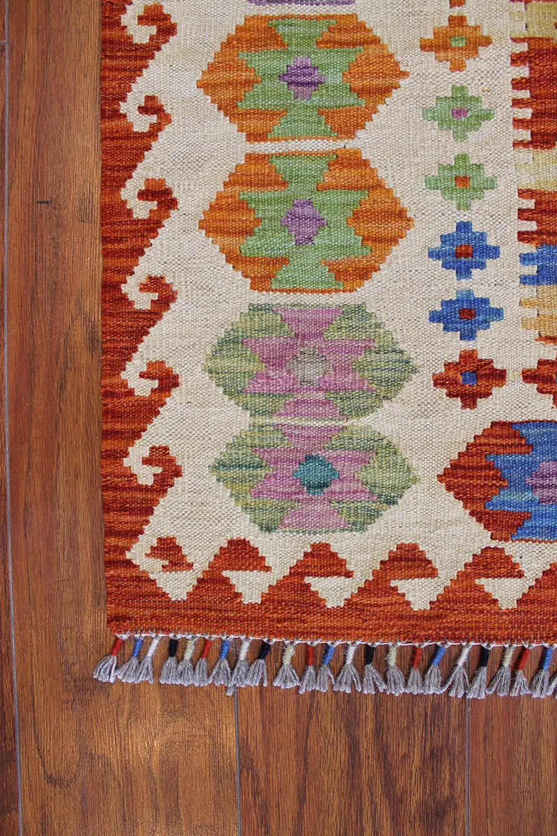 Natural El Dokuma Yün Afgan Kilim