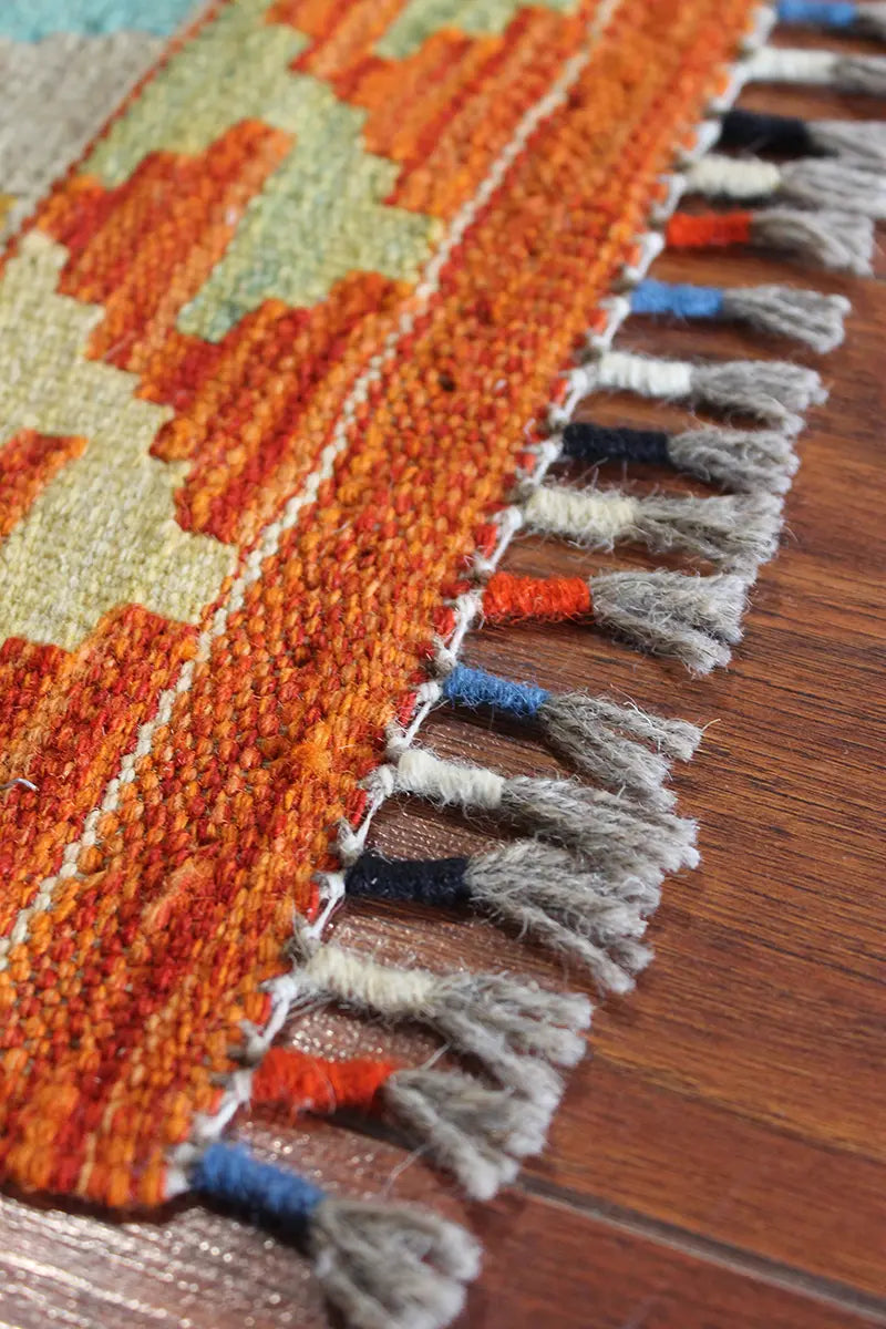 Natural El Dokuma Yün Afgan Kilim