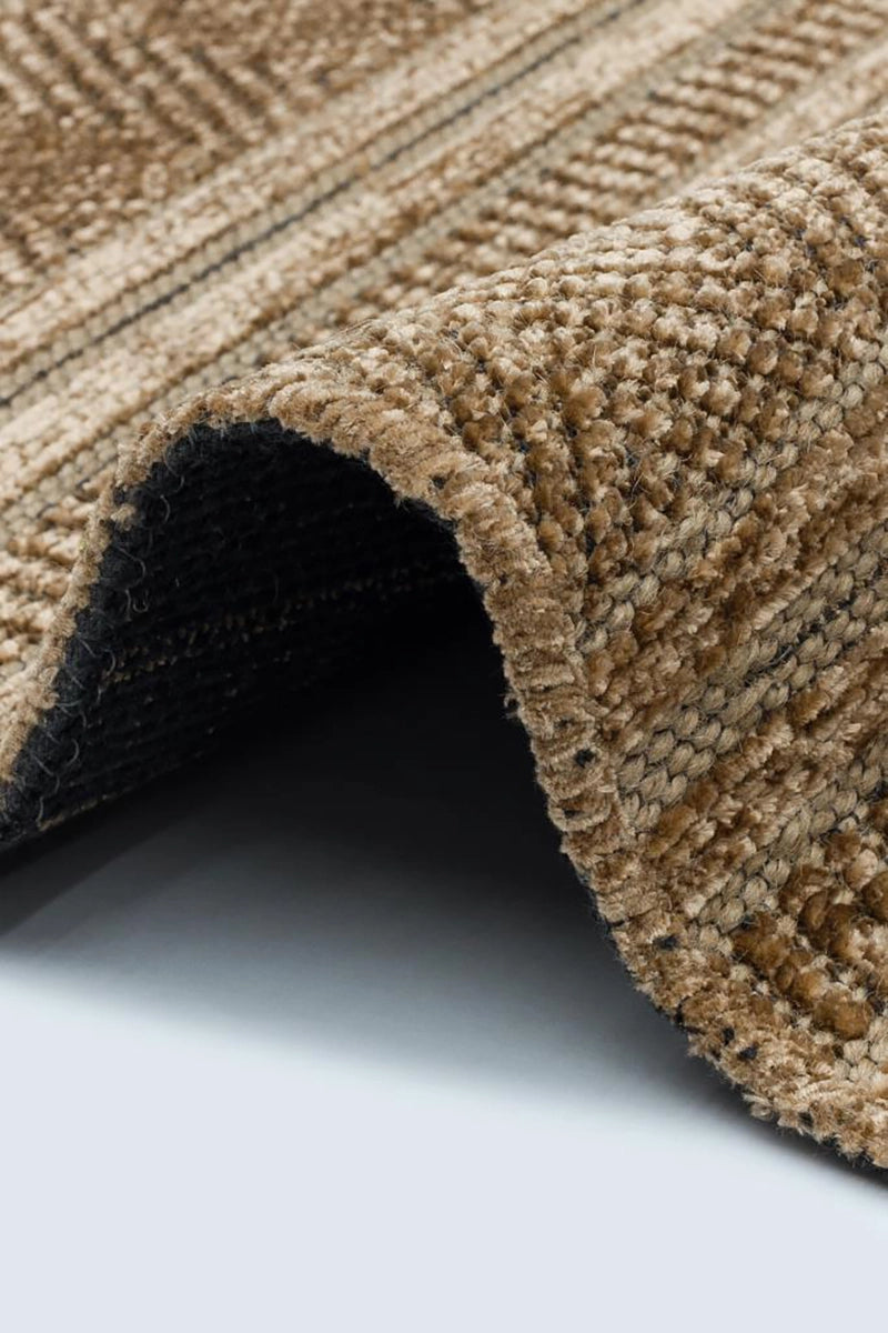 Apex Gloria 4002 Jüt Dokuma Kahve Makine Dokuması Kilim