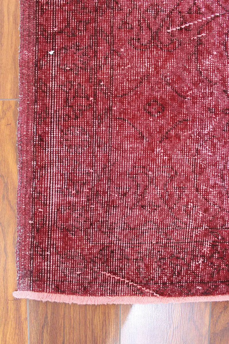 El Dokuma Pembe Vintage Halı