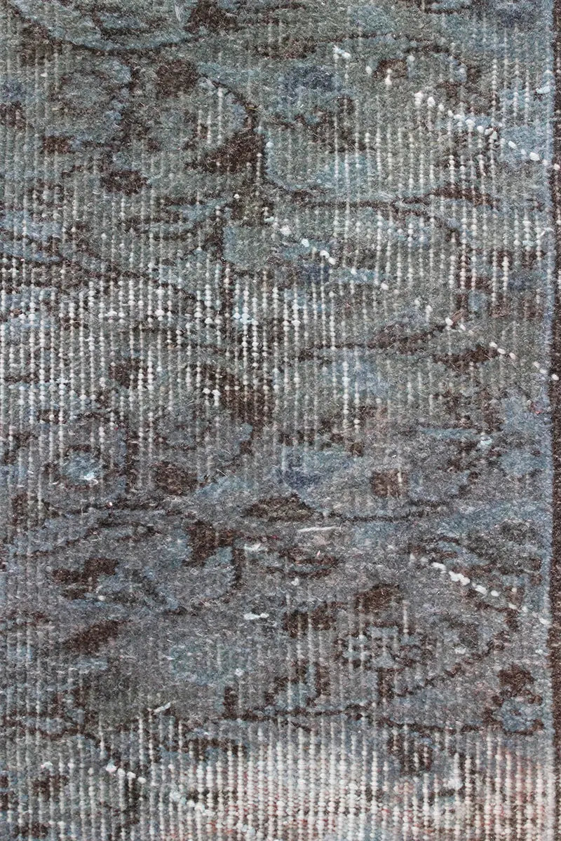 El Dokuma Mavi Vintage Halı