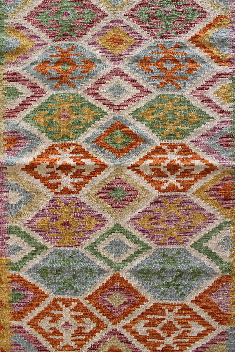 Natural El Dokuma Yün Afgan Kilim