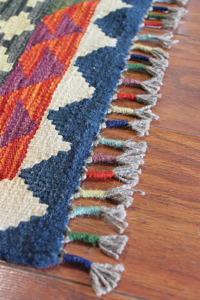 Natural El Dokuma Yün Afgan Kilim