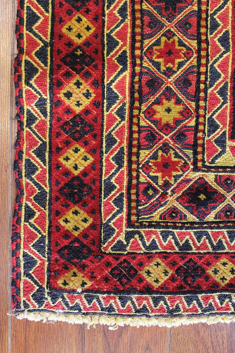 El Dokuma Afgan Berceste Renkli Yün Kilim