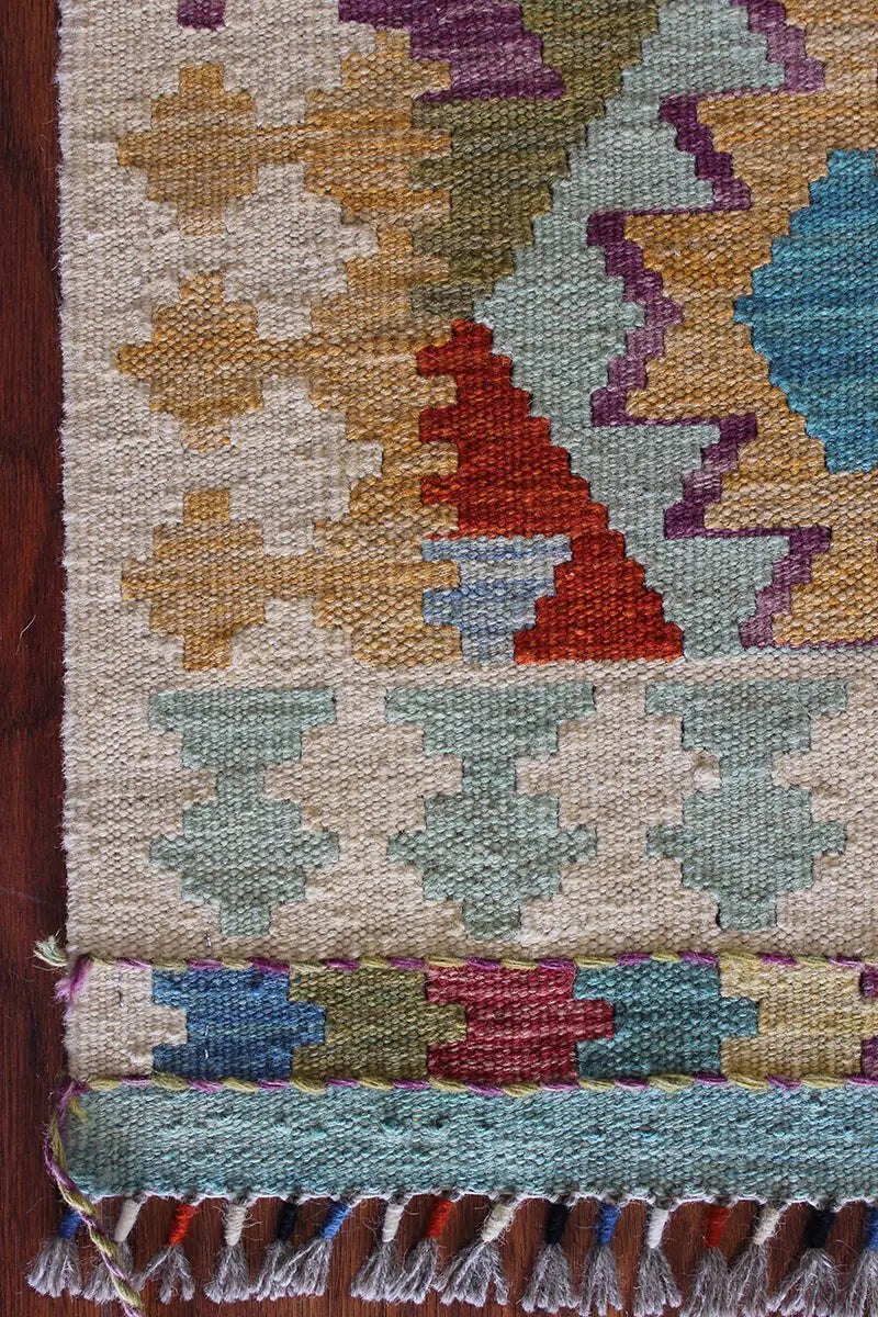 Natural El Dokuma Yün Afgan Kilim