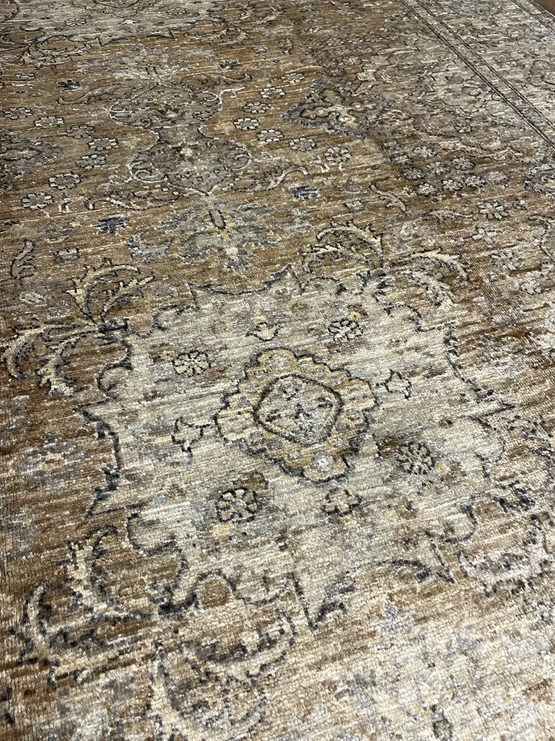 Overdye Serisi Eskitme El Dokuma Kahve Halı